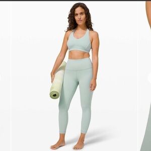 [12] 2022 Lululemon Athletica Align Pant High Rise 28” Aqua Mint Green Hazy Jade